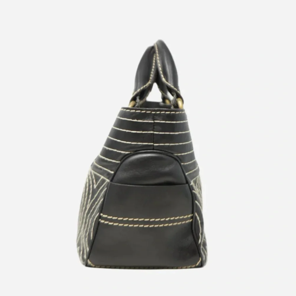 Celine Vintage Brown Leather Handbag - Picture 4 of 9